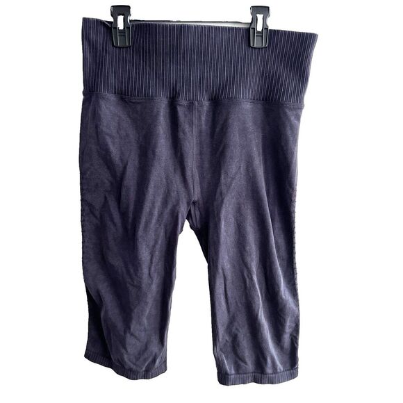 Ododos Butt Lifting High Waist Biker Legging Shorts XL-2XL Navy Blue Textured - Picture 1 of 7